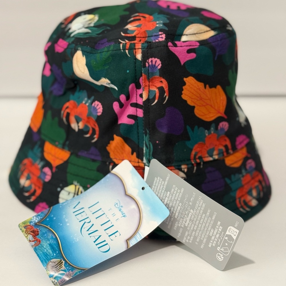 Disney Little Mermaid Women's Bucket Hat - Black and Multicolor